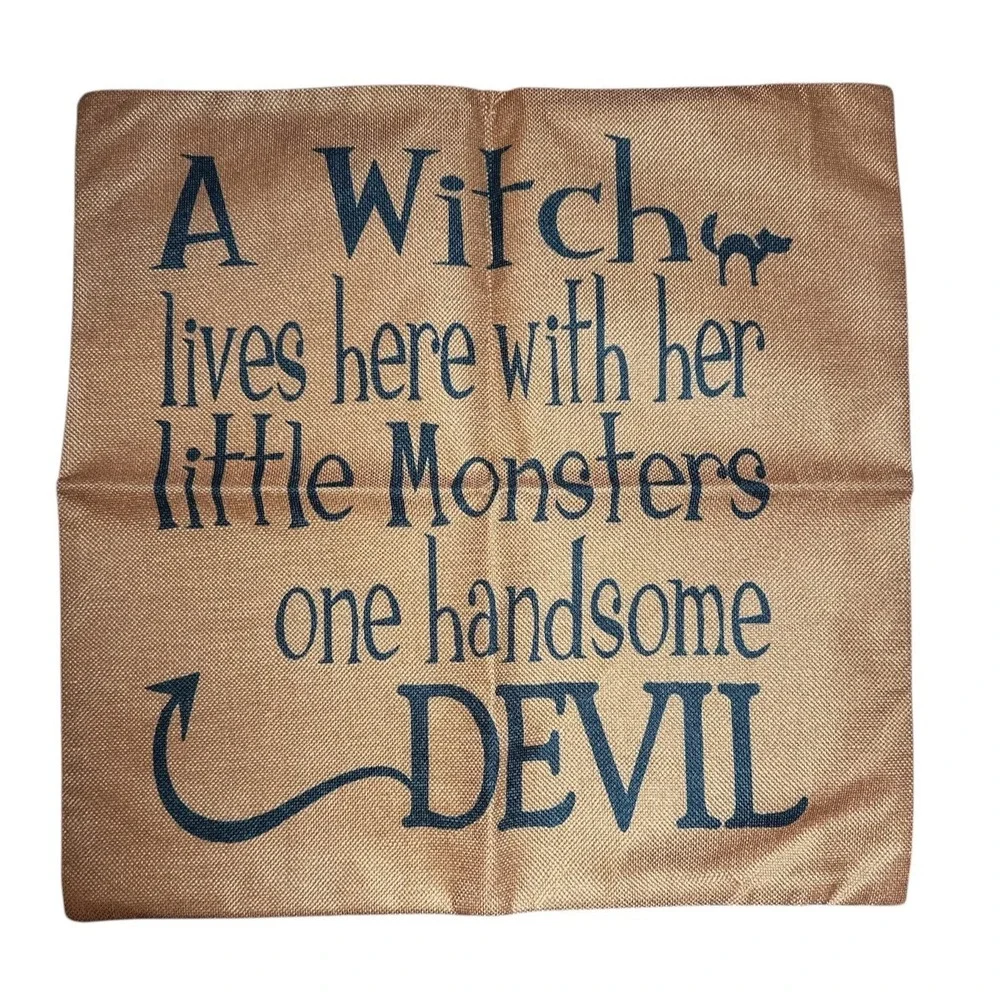 Set of 2 Halloween Throw Pillow Covers 17.5